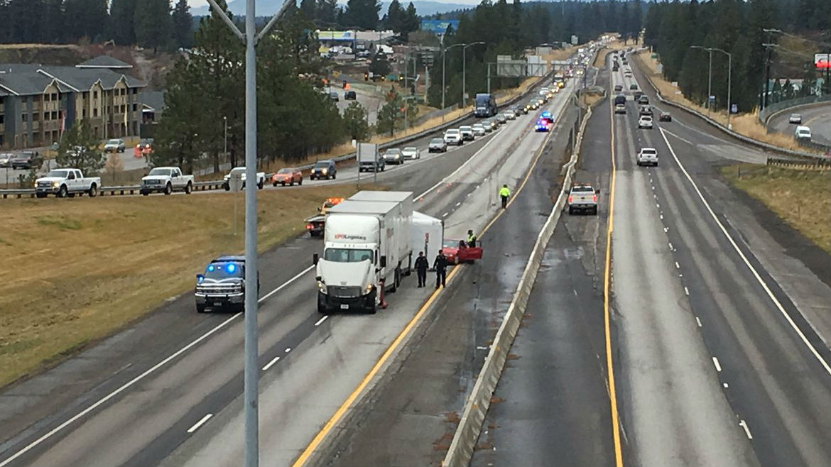 Semi Crash On I 90 In Coeur Dalene Blocks Eastbound Lanes For H Spokane North Idaho News 0277