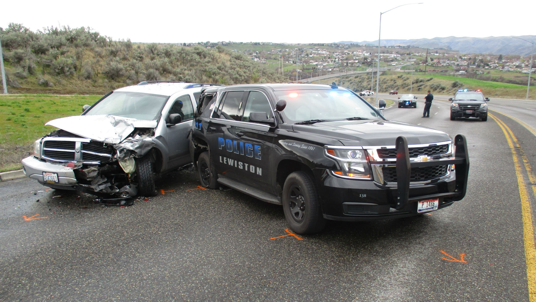 Lewiston police officer rearended in car while assisting strand