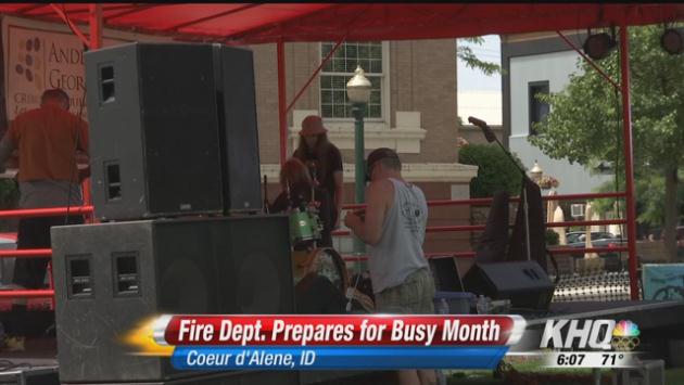 With so many extra people in town, the Fire Department has their hands full. With so many extra people in town, the Fire Department has their hands full.