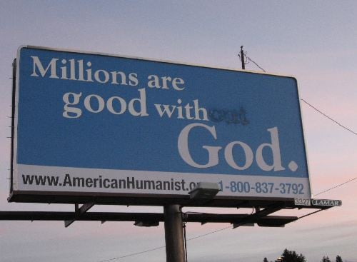 Atheist Billboard Vandalized Again