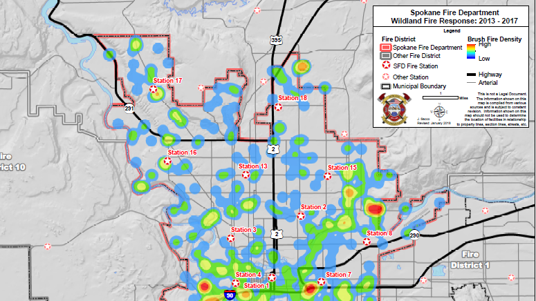 Compiled data helps Spokane Fire Department pinpoint wildfire 'h ...