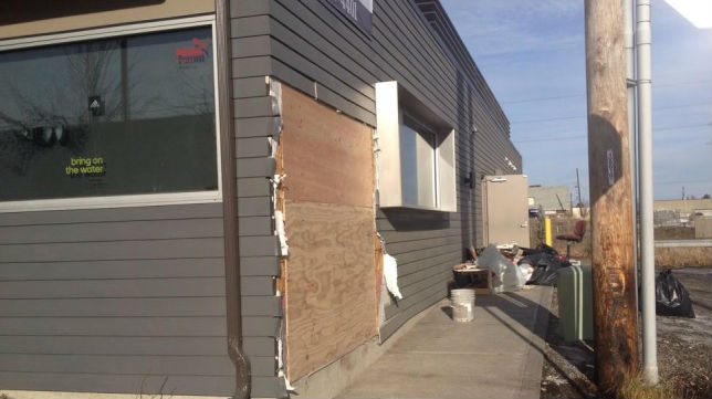 A local business is cleaning up after a bad crash. A local business is cleaning up after a bad crash.