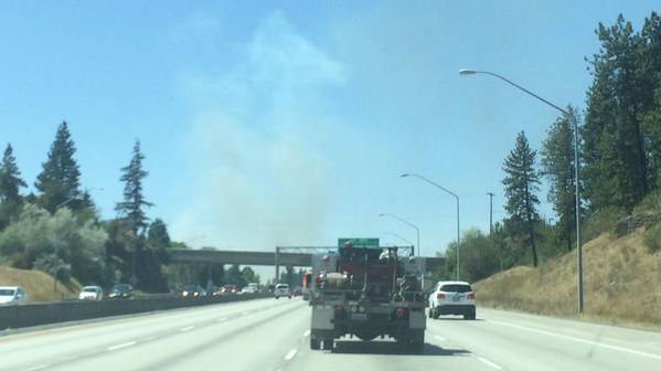 Brush fire off I-90 near Geiger exit 20% contained - Spokane, North ...